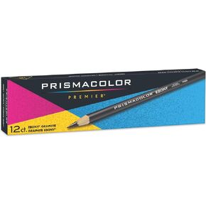 Prismacolor Ebony Graphite Drawing Pencils, Black, Adult Coloring, Box Of 12