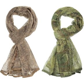 PATIKIL Camouflage Veil Scarf, Camo Netting Veil Camo Mesh Neck Scarves Desert Mesh Scarves for Outdoor