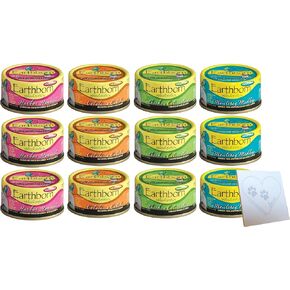 Earthborn-Holistic Cat Food Variety Pack - 4 Flavors: Catalina Catch, Harbor Harvest, Chicken Catcciatori, & Monterey Medley