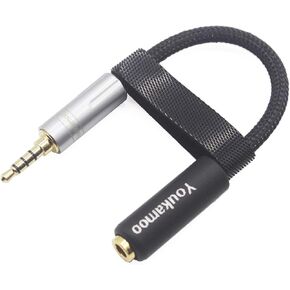 Youkamoo 3.5mm Balanced to 4.4mm Balanced Female Headphone Adapter Cable, Earphone Adapter Cable, [ Not Applicable for Stereo (3 Pole), Not for Microphone, Not for Volume Control. ]