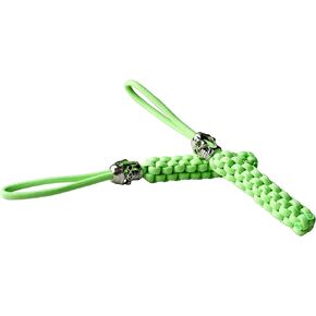 2 PCS Tactical Paracord Keychain with Skull for Men, Women Hand-Casted Braided Lanyard Key Chain for Keys, Water Bottle, Backpack (Green 2 PCS)