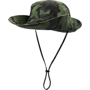 Boonie Hats for Men Women Wide Brim Sun Hats Outdoor Sun UV Protection Fisherman Hat Big Head Fishing Camo Bucket Hats