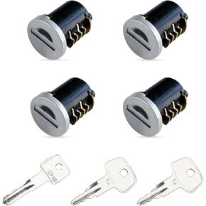 KeyPower 4 Pack Lock Cores for Yakima Car Rack System Components, Compatible with Yakima Roof Rack Locks, SKS Aka Same Key System, 2 Opening Keys and 1 Control Key (4 Lock Cylinders)
