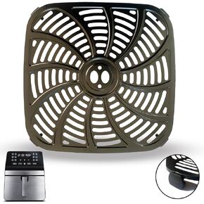 8QT Air Fryer Grill Plate for Gourmia GAF846 Air Fryers, Upgraded Air Fryer Grill Pan Crisper Plate Tray Rack Shelf Insert Grate Grid for Gourmia 8QT Air Fryer, Nonstick, Dishwasher Safe