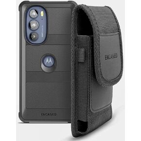 Encased 2-in-1 Motorola Edge Plus 2023 Case with Holster Belt Clip - Shockproof Cover with Ballistic Nylon Phone Pouch (23' Moto Edge+)