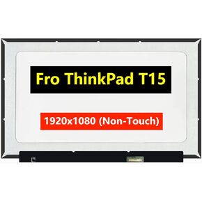 Screen Replacement for Lenovo ThinkPad T15 LCD Screen 15.6 inch FullHD 1920x1080 IPS 30Pin Laptop Display Panel (Non-Touch)