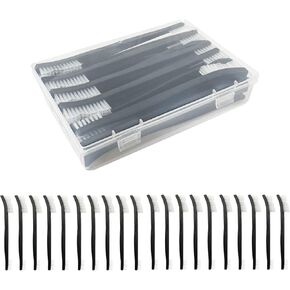 20 Pack Nylon Gun Cleaning Brush Set with Storage Box Universal Double-Ended Utility Brushes Gun Cleaning Supplies Kit, 7-inch Nylon Bristle Brush