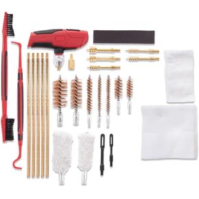 BIRCHWOOD CASEY Universal Gun Cleaning Kit | Durable Versatile Gun Maintenance Cleaning Tools Set of 22 | Brushes, Mops, Jags, Patches, Rod, T-Handle, Magnetic Strip & Case Included