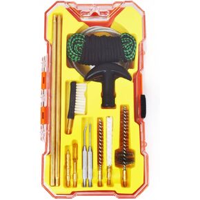 Gun Cleaning Kit for .223/5.56 Rifle with Bore Chamber Brushes, Brass, Jags, Rods, Flexible Threaded Bore Cleaning Coated Cable and Gun Cleaning Picks