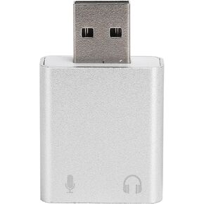 Yoidesu USB Sound Adapter, USB External Audio Sound Card Adapter USB to 3.5 mm Converter Headphone Adapter 7.1 Channel Microphone Jack Audio Adapter