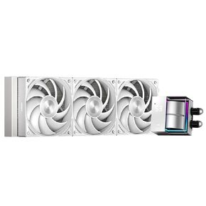 PCCOOLER CPS DS360 AIO Liquid CPU Cooler Liquid Cooling - 3 Pack F5 R120 Case Fans - Digital Monitor 360mm Liquid Cooler CPU for AM4 AM5 Intel LGA 1700/1851/20XX AIO Water Cooler White