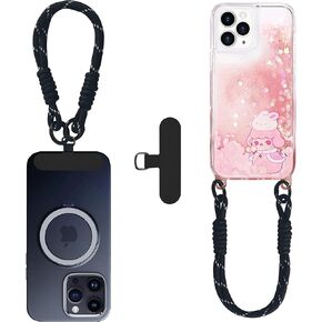 Phone Lanyards Wrist Strap,Metal Acrylic Hook Wristlet Bracelets Phone Wristlet Strap Decoration Gifts