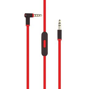 Replacement Extension Audio Cable with Inline Remote & Mic Fit for Beats by Dr. Dre Solo Studio Wireless Pro Detox Mixr Executive Pill Headphones (Red+Black)