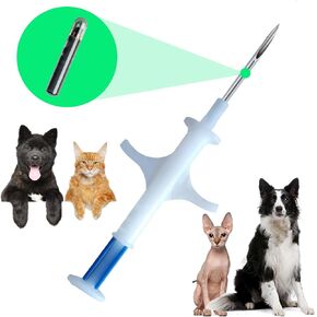 Dog and Cat Microchip Implant Kit 60 Pack, Universal Standard for Animal Identification and Registration 134.2Khz(2.12X12mm 60 Pack)