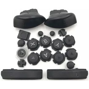 Left & Right Buttons Trigger Set Replacement Compatible with Nintendo Switch Joy-con (Black Grey)