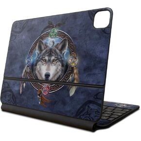Skin Compatible with Apple Magic Keyboard for iPad Pro 13‑inch (M4) 2024 - Wolf Dreamcatcher - Premium 3M Vinyl Protective Wrap Decal Cover - Easy to Apply | Crafted in The USA by MightySkins