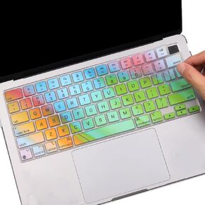 Keyboard Cover for MacBook Air 15 / MacBook Air 13.6 inch & MacBook Pro 14 / MacBook Pro 16 inch (A2941 A3114, A2681 A3113,A2442 A2779 A2918 A2992 A2485 A2780 A2991)-Colorful