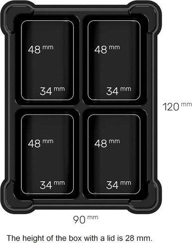5-Pack Mini-Card Box Tray for Board Games (5 Modular Trays with a Transparent Removable lid) in Saudi Arabia