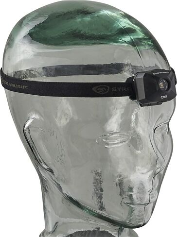 Streamlight 61433 QB Compact 200-Lumen Rechargeable Spot Beam Headlamp with Hat Clip, Head-Strap and USB Cord, Black in Saudi Arabia