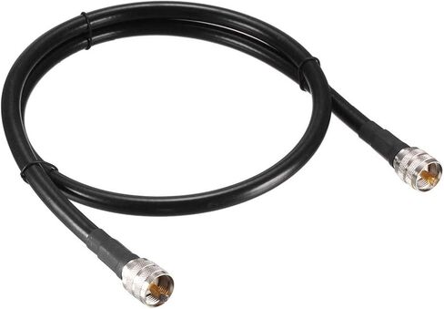 RG213 Coaxial Cable 4Ft(1.22M), 50 Ohm UHF Male PL-259 to UHF Male PL-259 Low Loss Coax Cable for HAM & CB Radio, Antenna Analyzer, Security CCTV Camera in Saudi Arabia