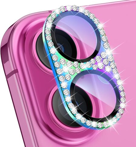 Goton Compatible for iPhone 16 Pro Max & 16 Pro Camera Lens Protector, Bling Glitter Metal Cover Glass Lens Screen Protective Accessories for iPhone 16 Promax - 16Pro in Saudi Arabia