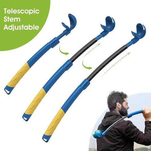 SUPERDESIGN Telescopic Dog Ball Launcher, 18" Length Adjustable Club Length and Ball Launch Trajectory for Small, Medium and Large Dogs, Bringing The Ultimate Ball-Fetching Fun to All Athletic Dogs in Kuwait