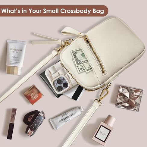 M-Plateau Leather Crossbody Bags for Women, Small Sling Bag for Women, Phone Purse with Adjustable Strap in Saudi Arabia
