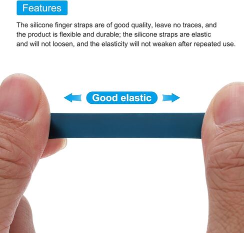 MECCANIXITY Phone Grip Strap Portable Wrist Strap Silicone Elastic Cord for Phone Case Black 1Pcs in Saudi Arabia