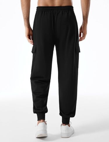 بنطلون رياضي رجالي من SILKWORLD مع جيوب للركض للرجال، سروال كاجوال برباط in Kuwait