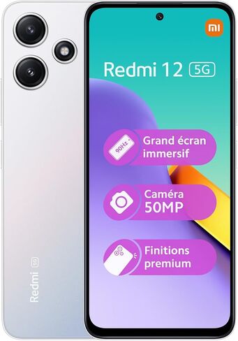 Redmi Xiaomi 12 5G + 4G LTE Global غير مقفلة كاميرا ثلاثية 6.79 بوصة بدقة 50 ميجابكسل (Tmobile Mint Tello Global) + إضافية (مع شاحن سيارة USB مزدوج سريع 33 وات) (ذاكرة القراءة فقط العالمية باللون الأسود منتصف الليل، 128 جيجابايت + 4 جيجابايت) in Saudi Arabia