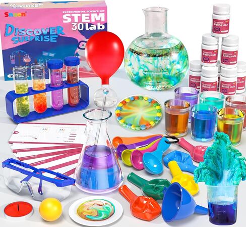 SNAEN Science Kit with 30 Science Lab Experiments,DIY STEM Educational Learning Scientific Tools for 3 4 5 6 7 8 9 10 11 Years Old Boys Girls Kids Toys Gift in Saudi Arabia