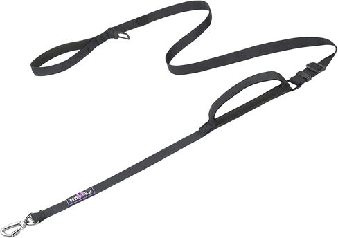 مقود الكلاب شديد التحمل من هوتسكي بمقبضين مبطنين، مقود الكلب بحزام أمان من النايلون قابل للتعديل بطول 4.5-6 أقدام مع مقبض حركة وحلقة تسلق للكلاب الكبيرة والمتوسطة والصغيرة التي تسحب، مموه أرجواني in Kuwait