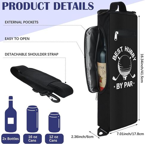 Abbylike Golf Cooler Bag Golf Accessories for Men Golf Cooler Bag Insulated Cooler Holds a 6 Pack of Cans or Two Wine Bottles Golf Storage Accessories Gifts for Men in Saudi Arabia