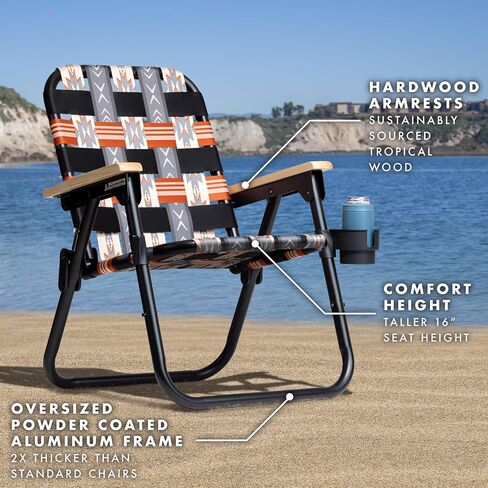 GoSports WOVN Premium Beach & Camping Chairs - Folding Backpack Chairs for Adults - 9 Styles Available in Saudi Arabia