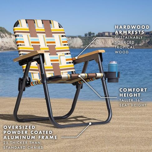 GoSports WOVN Premium Beach & Camping Chairs - Folding Backpack Chairs for Adults - 9 Styles Available in Saudi Arabia