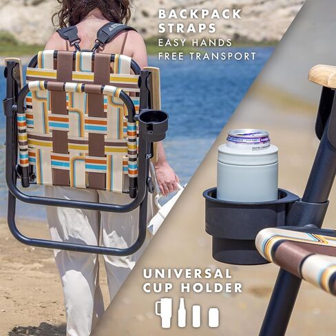 GoSports WOVN Premium Beach & Camping Chairs - Folding Backpack Chairs for Adults - 9 Styles Available in Saudi Arabia