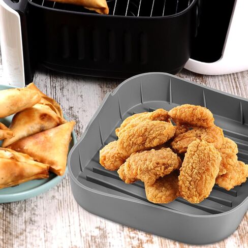 iplusmile Silicone Liners Square 8 Inches for Air Fryer, Reusable Silicone Pot Baking Tray Non Stick Food-grade Safe Air Fryer Liner Basket Accessories for Air fryers Oven in Saudi Arabia
