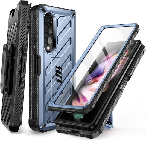 جراب SUPCASE لهاتف Samsung Galaxy Z Fold 3 مع حامل (Unicorn Beetle)، [واقي شاشة مدمج ومشبك حزام] جراب هاتف واقٍ متين ومقاوم للصدمات لكامل الجسم لهاتف Galaxy Fold 3، قابل للإمالة in Saudi Arabia