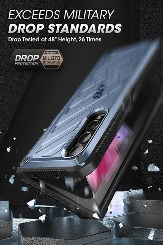 جراب SUPCASE لهاتف Samsung Galaxy Z Fold 3 مع حامل (Unicorn Beetle)، [واقي شاشة مدمج ومشبك حزام] جراب هاتف واقٍ متين ومقاوم للصدمات لكامل الجسم لهاتف Galaxy Fold 3، قابل للإمالة in Saudi Arabia