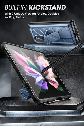 جراب SUPCASE لهاتف Samsung Galaxy Z Fold 3 مع حامل (Unicorn Beetle)، [واقي شاشة مدمج ومشبك حزام] جراب هاتف واقٍ متين ومقاوم للصدمات لكامل الجسم لهاتف Galaxy Fold 3، قابل للإمالة in Saudi Arabia