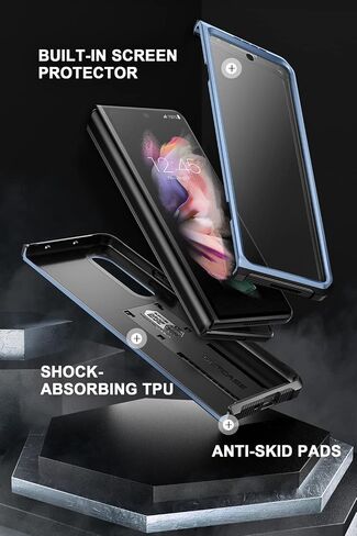 جراب SUPCASE لهاتف Samsung Galaxy Z Fold 3 مع حامل (Unicorn Beetle)، [واقي شاشة مدمج ومشبك حزام] جراب هاتف واقٍ متين ومقاوم للصدمات لكامل الجسم لهاتف Galaxy Fold 3، قابل للإمالة in Saudi Arabia