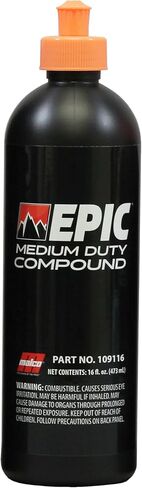 مركب تلميع السيارات متوسط ​​التحمل EPIC من مالكو - أفضل مزيل للخدوش الطفيفة | مركب الكل في واحد لتلميع طلاء السيارات | خالية من الغبار، لمسة نهائية خالية من الدوامات | يزيل خدوش الرمال P2500 | 32 أونصة. (109032) in Saudi Arabia