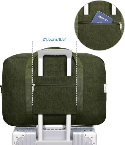 For Spirit Airlines Personal Item Bag 18x14x8 Foldable Travel Duffel Bag Underseat Carry on Luggage for Women and Men 30L (Black) in Kuwait