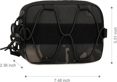 Tactical Molle Admin Dump Pouch, Molle Pouches for Vest Utility EDC Pouch Bag Dual-Purpose Sub Abdominal Dangler Drop with Molle Loop Back Strap in Saudi Arabia