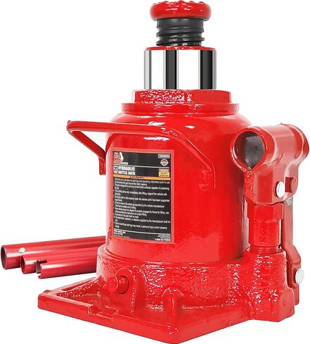BIG RED T91207A-1 Torin Hydraulic Stubby Low Profile Bottle Jack, 12 Ton (24,000 LBs),Red in Saudi Arabia
