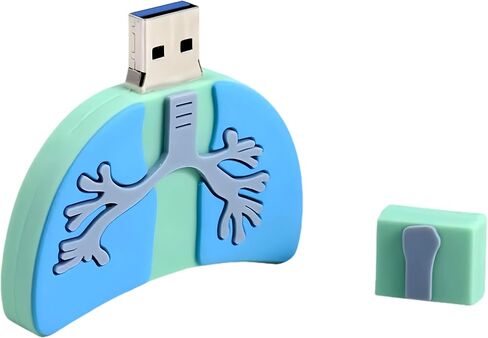 محرك أقراص فلاش USB 3.0 سعة 128 جيجابايت، محرك أقراص فلاش كارتوني جديد، عصا ذاكرة الرئة، عصا ذاكرة من مطاط السيليكون in Saudi Arabia