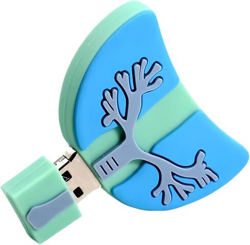 محرك أقراص فلاش USB 3.0 سعة 128 جيجابايت، محرك أقراص فلاش كارتوني جديد، عصا ذاكرة الرئة، عصا ذاكرة من مطاط السيليكون in Saudi Arabia