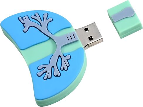 محرك أقراص فلاش USB 3.0 سعة 128 جيجابايت، محرك أقراص فلاش كارتوني جديد، عصا ذاكرة الرئة، عصا ذاكرة من مطاط السيليكون in Saudi Arabia