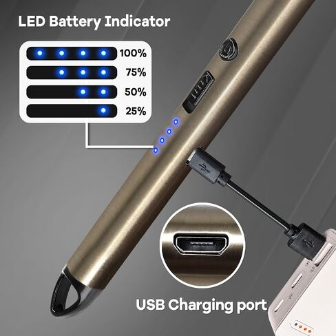 4 Pack Candle Lighter Electric Lighter Rechargeable Arc Lighter Windproof Flexible Neck Long Lighter Rotate 360 Plasma Lighter USB Flameless Lighters Candles Grill BBQ Camping in Saudi Arabia