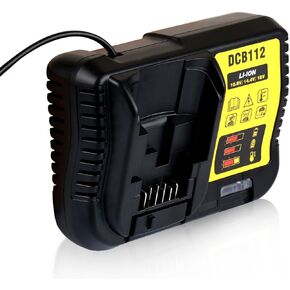 DCB112 20V Max Battery Charger Compatible with Dewalt 20V Lithium Battery DCB206 DCB205 DCB204 Replace DCB101 DCB102 DCB112 DCB115